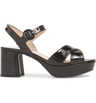 Shop Prada Platform Sandal In Black Patent