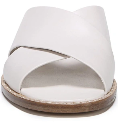 Shop Vince Fairley Cross Strap Sandal In Off White Leather