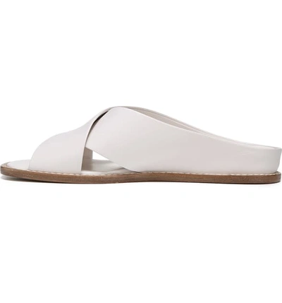 Shop Vince Fairley Cross Strap Sandal In Off White Leather