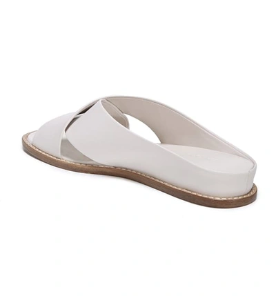 Shop Vince Fairley Cross Strap Sandal In Off White Leather