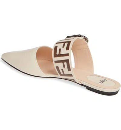 Shop Fendi Ff Buckle Mule In Camelia