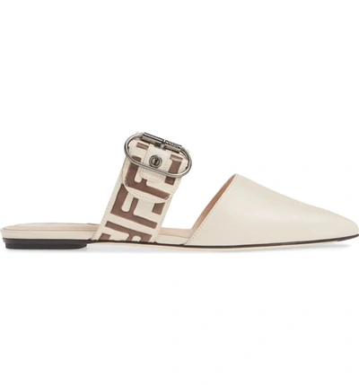 Shop Fendi Ff Buckle Mule In Camelia