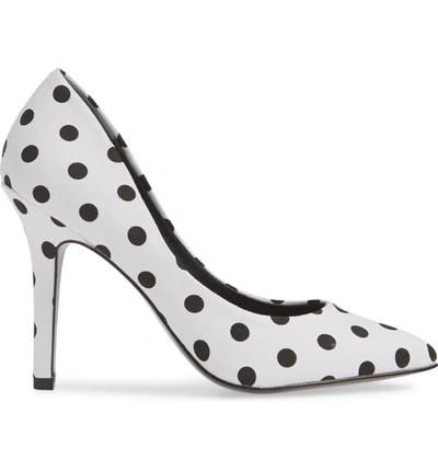 Shop Charles By Charles David Maxx Pointy Toe Pump In White/ Black Fabric