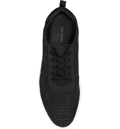 Shop Via Spiga Macra Woven Sneaker In Black Woven