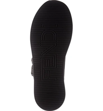 Shop Fendi Ffreedom Jewel Embellished Sneaker In Black