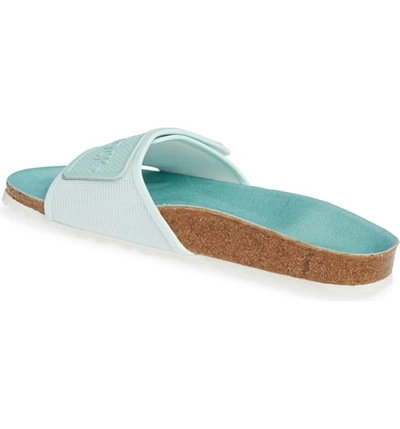 Shop Birkenstock Tema Slide Sandal In Mint Textile