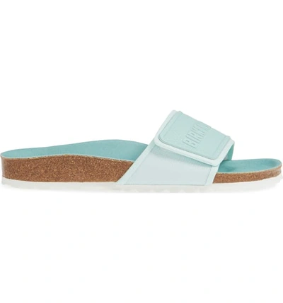 Shop Birkenstock Tema Slide Sandal In Mint Textile