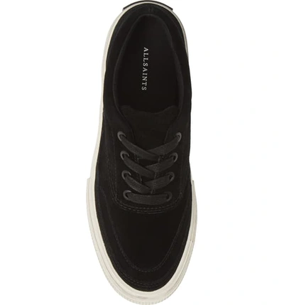Shop Allsaints Mercia Lace-up Platform Sneaker In Black Suede