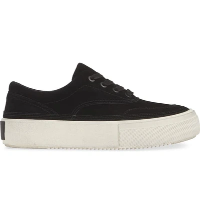 Shop Allsaints Mercia Lace-up Platform Sneaker In Black Suede