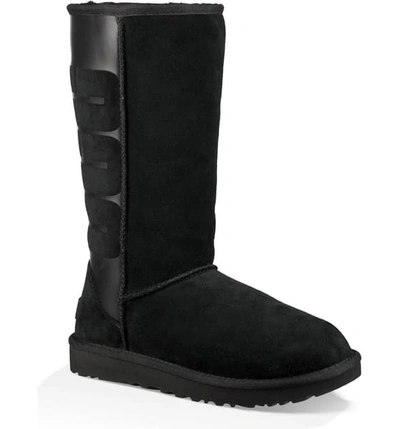 Shop Ugg Sparkle Classic Tall Boot In Black Suede