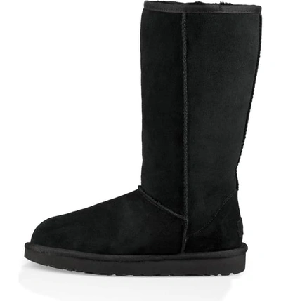 Shop Ugg Sparkle Classic Tall Boot In Black Suede