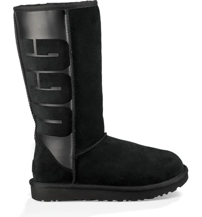 Shop Ugg Sparkle Classic Tall Boot In Black Suede