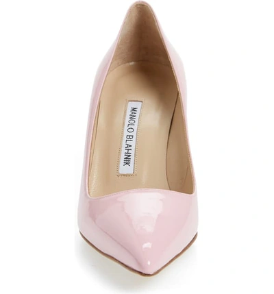 Shop Manolo Blahnik Bb Pump In Light Pink Patent