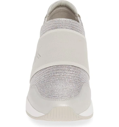 Shop Michael Michael Kors Felix Slip-on Glitter Sneaker In Milk Multi