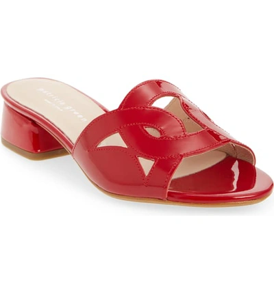 Shop Patricia Green Boca Slide Sandal In Red Leather