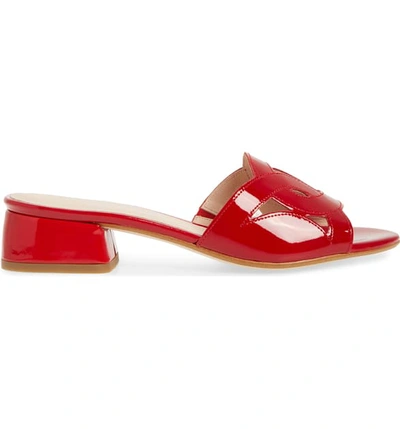 Shop Patricia Green Boca Slide Sandal In Red Leather