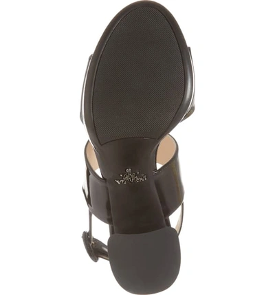 Shop Prada Slingback Platform Sandal In Black Patent