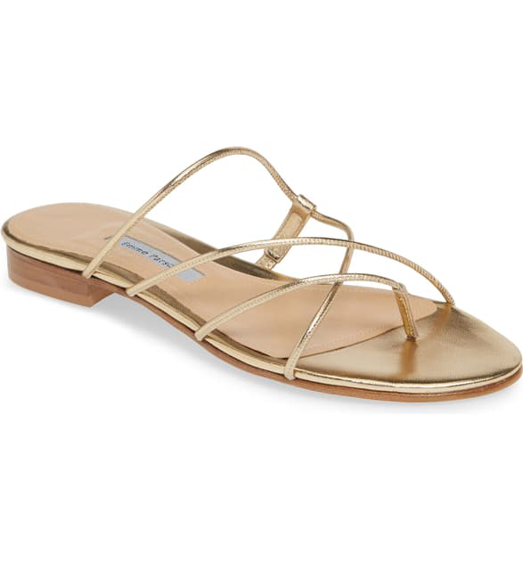 Emme Parsons Chris Sandal In Gold | ModeSens