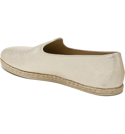 Shop Vince Malia Loafer Flat In Gold Leather