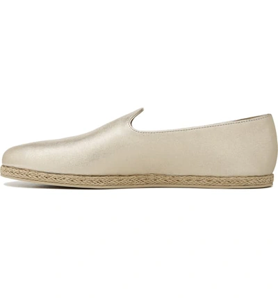 Shop Vince Malia Loafer Flat In Gold Leather