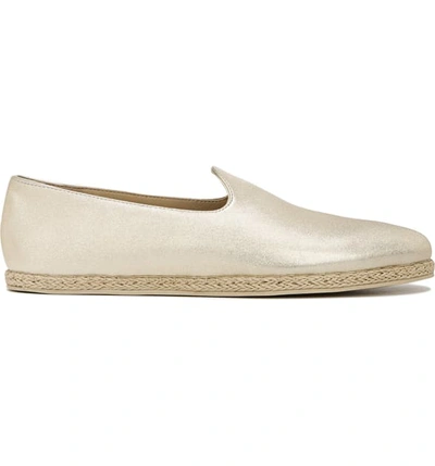 Shop Vince Malia Loafer Flat In Gold Leather