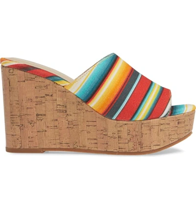 Shop Ariat Layla Wedge Slide Sandal In Serape Print Fabric