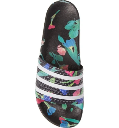 Shop Adidas Originals 'adilette' Slide Sandal In Core Black/ White/ Black