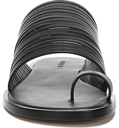 Shop Vince Penrose Toe Loop Sandal In Black