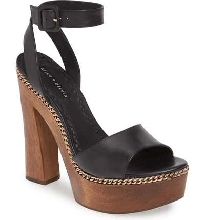 Shop Alice And Olivia Faria Platform Sandal In Black