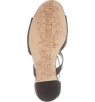 Shop Karl Lagerfeld Radka Wedge Sandal In Black Nappa Leather