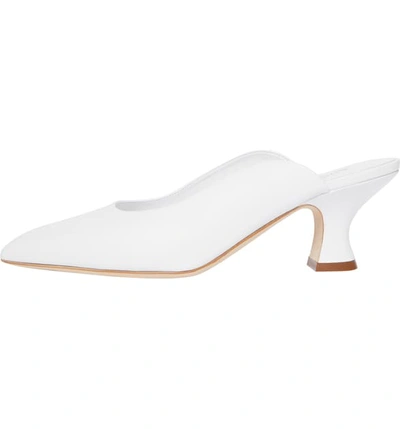 Shop Burberry Holme Pointy Toe Mule In Optic White