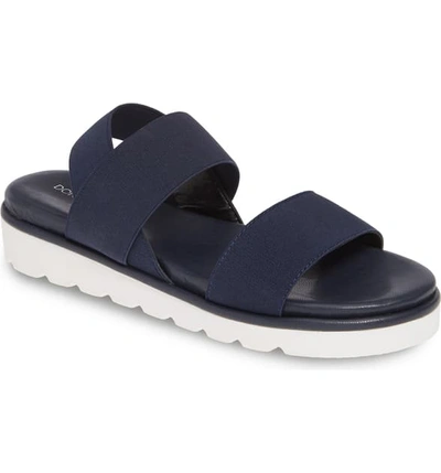 Shop Donald Pliner Lue Sandal In Navy Fabric