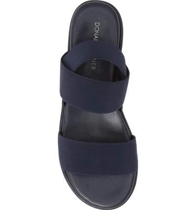 Shop Donald Pliner Lue Sandal In Navy Fabric