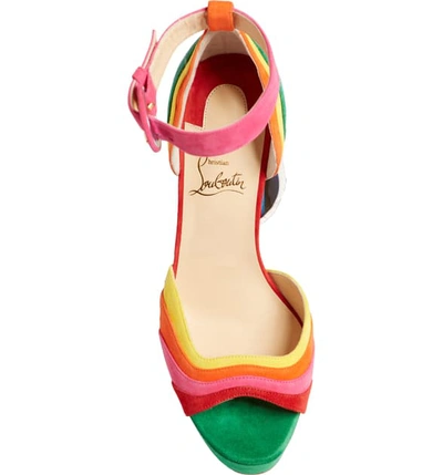 Shop Christian Louboutin Degratissimo Rainbow Platform Sandal