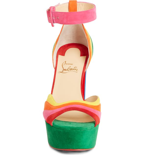 degratissimo rainbow platform sandal