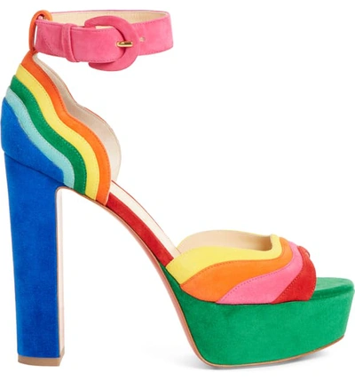Shop Christian Louboutin Degratissimo Rainbow Platform Sandal