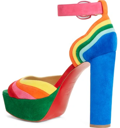 Shop Christian Louboutin Degratissimo Rainbow Platform Sandal