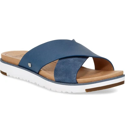 Shop Ugg 'kari' Sandal In Desert Blue Leather