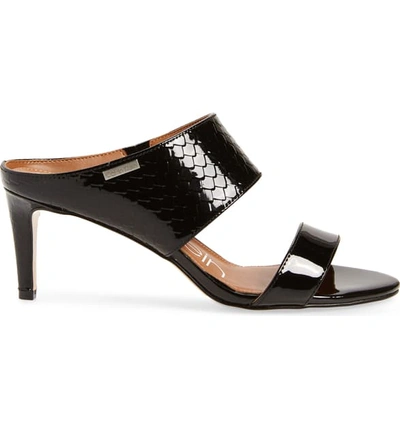 Shop Calvin Klein 'cecily' Sandal In Black Patent Leather