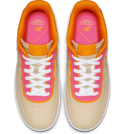 Shop Nike Air Force 1 '07 Se Sneaker In Desert Ore/ Fuchsia/ Orange