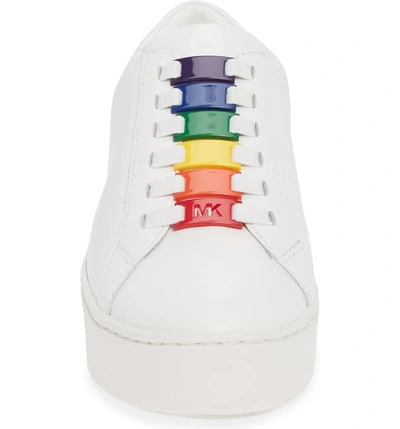 Michael Michael Kors Cameron Rainbow Sneakers In Optic White | ModeSens