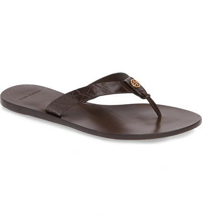 Shop Tory Burch Manon Flip Flop In Brown