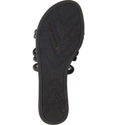 Shop Vince Camuto Ezzina Crystal Embellished Slide Sandal In Black Suede