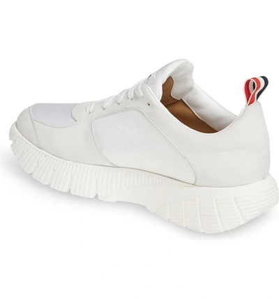 Shop Thom Browne Running Sneaker In White
