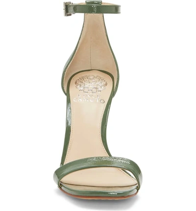 Shop Vince Camuto Lauralie Ankle Strap Sandal In Green Tea Patent Leather