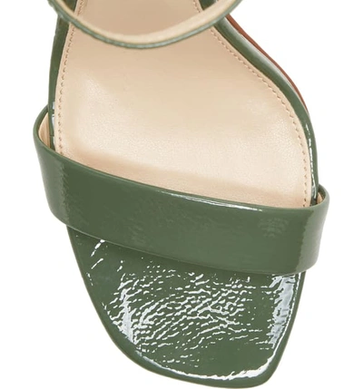 Shop Vince Camuto Lauralie Ankle Strap Sandal In Green Tea Patent Leather