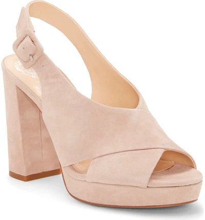 Shop Vince Camuto Slingback Platform Sandal In Hope Suede