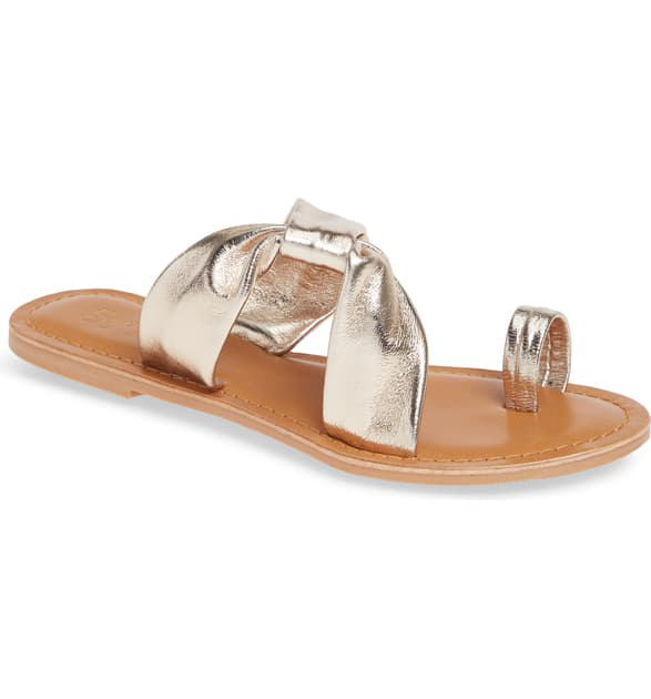 seychelles gold sandals