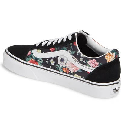 Vans Ua Old Skool Lux Floral Sneaker In Black/ White | ModeSens