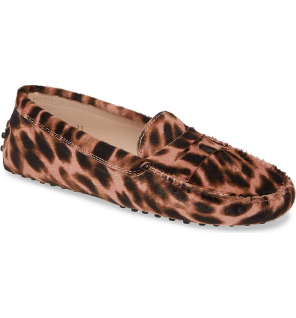 leopard print driving moccasins